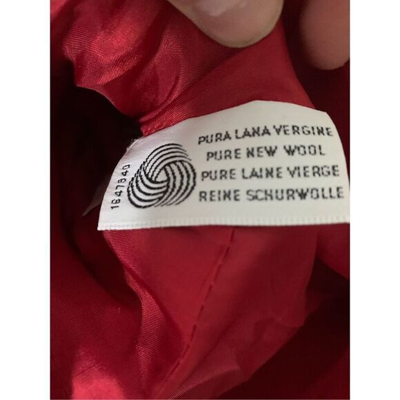 MaxMara 100% wool jacket red women's size 8 - Picture 6 of 8